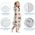 thumbnail image 7 of Beige Christmas Santa and Train Pattern Hooded Bath Towel，60"x35" for Ages 3 To 12 Kids, Quick Dry Lightweight Soft Microfiber Hood Beach Towel Cover Up for Kids, 7 of 7