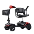 thumbnail image 3 of TZDZRC Outdoor 300W 4 Wheels Mobility Scooter with Storage Box, Adjustable Height, Detachable, Red, 3 of 5