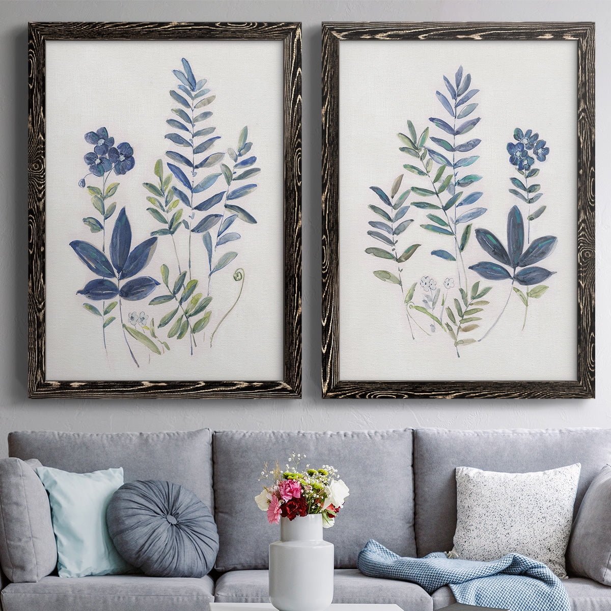 Fern Study I - Premium Framed Canvas 2 Piece Set - Ready to Hang