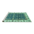 thumbnail image 2 of Ahgly Company Machine Washable Indoor Rectangle Oriental Turquoise Blue Traditional Area Rugs, 5' x 8', 2 of 4