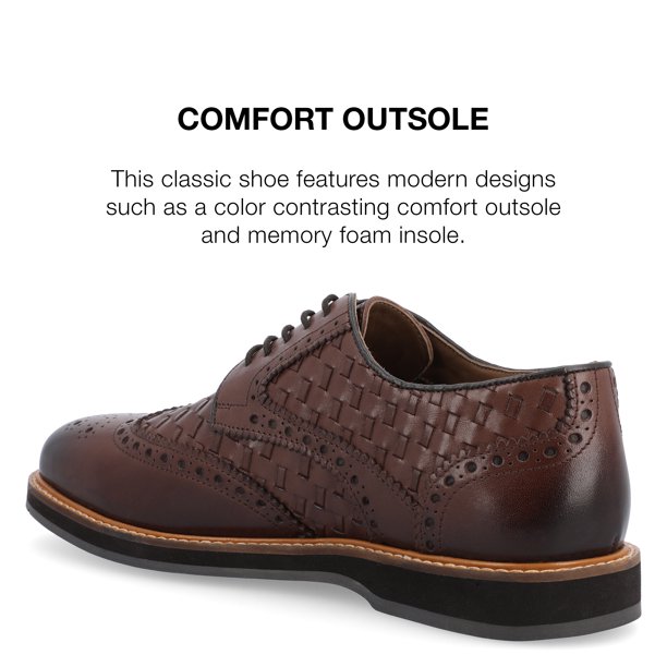 Thomas & Vine Mens Radcliff Tru Comfort Foam Lace-up Woven 