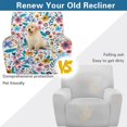 thumbnail image 4 of Yuyamidu Floral Reclining Chair Covers 4 Pieces Soft Recliner Sofa Slipcovers with Pocket Easy to Install Slip Covers for Recliners with Arms Non Slip Furniture Protector, 4 of 8