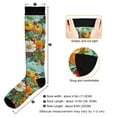 thumbnail image 3 of FORMRS Womens Knee High Socks Casual Long Thick Travel Daily Wear, 1 Pair, Pink Floral Tomatoes, 3 of 6