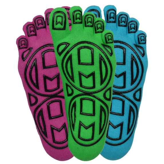 Mato & Hash 5-Toe Exercise "Barefoot Feel" Yoga Toe Socks With Full Grip