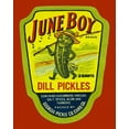 thumbnail image 2 of Retrolabel 26x32 Gold Ornate Wood Framed with Double Matting Museum Art Print Titled - June Boy Dill Pickles, 2 of 4