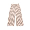 thumbnail image 4 of Atogsazn Womens Striped Wide Leg Pants Dessy Casual Baggy Loose Fit Pant with Drawstring Trouser Summer Brown XXXL Fashion, 4 of 8