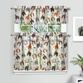 thumbnail image 4 of Cat Lover Gift Kitchen Curtains - 3 PC Set with Cats and Hearts Pattern Rod Pocket Panels, 4 of 5