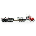 thumbnail image 4 of Peterbilt 379 Day Cab Tractor Truck with Fontaine Renegade Extendable Lowboy Trailer with Flip Axle Red and Black 1/64 Diecast Model by DCP/First Gear, 4 of 4