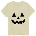 thumbnail image 3 of LIIPEE Girls Shirts Halloween Cartoon Pumpkin Printed Short Sleeve Round Neck Tshirt Top Toddler Stylish Daily Tee Shirts,Beige,1-2 Years, 3 of 3