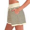 thumbnail image 5 of Abomasnow Women's Comfy Stretch Summer Beach Shorts Elastic High Waist Drawstring Shorts Casual Pajama Yoga Short Pants with Pockets, 5 of 6