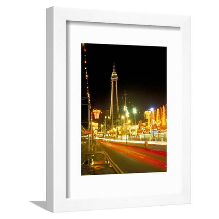 Blackpool Tower and Illuminations, Blackpool, Lancashire, England, United Kingdom Framed Print Wall Art By Roy (Best Way To Paint Shutters)