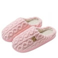 thumbnail image 5 of Pink Ladies Thick Sole Cute Bear Fleece Lined Slippers Warm Closed Toe Fall Winter Outdoor Indoor Cozy Friendly Nylon Spandex, 5 of 7
