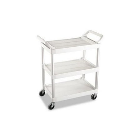 Service Cart, 200-lb Cap, Three-Shelf, 18-5/8w x 33-5/8d x 37-3/4h, Off-White