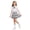 Gray-03, variant on SAWOBUUN Girls' School Uniform Set Short Bubble Sleeve Button Down Shirt with Bow Tie and Plaid Pleated Mini Skirt - 3 Piece Outfit for Kids