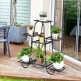 thumbnail image 3 of Patiojoy 7-Tier Plant Stand Metal Plant Shelf Multi-layer Potted Planters Display Rack Black, 3 of 7