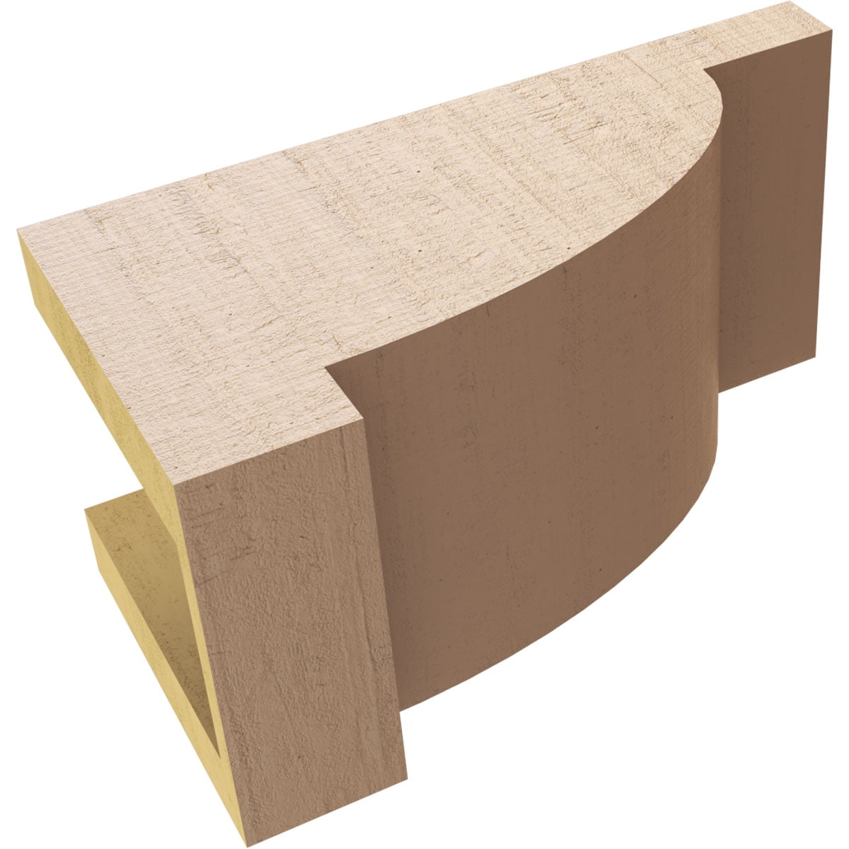 5"W x 10"D x 5"H Wide Alpine Rough Cedar Woodgrain TimberThane Corbel, Primed Tan