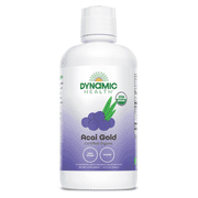 Dynamic Health Acai Gold | Organic Acai 100% Juice | Antioxidants for Immune Health, Energy, Vitality | Vegetarian, No Gluten or BPA, Dietary Supplement | 32oz, 32 Servings