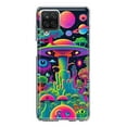 thumbnail image 1 of MUNDAZE Samsung Galaxy A42 Shockproof Clear Hybrid Protective Phone Case Neon Psychedelic UFO Alien Planet Cover, 1 of 6