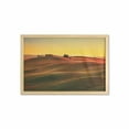 thumbnail image 1 of Italian Wall Art with Frame, Rural Landscape of European Mediterranean Old House in Countryside Farm Print Art, Printed Fabric Poster for Bathroom Living Room, 35" x 23", Orange White, by Ambesonne, 1 of 2