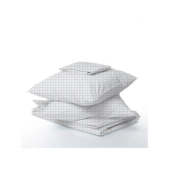 Ensemble de Draps Riches en Coton 225 Tc Remis à Neuf Color Sense - Étoile Carrée Taille Unique