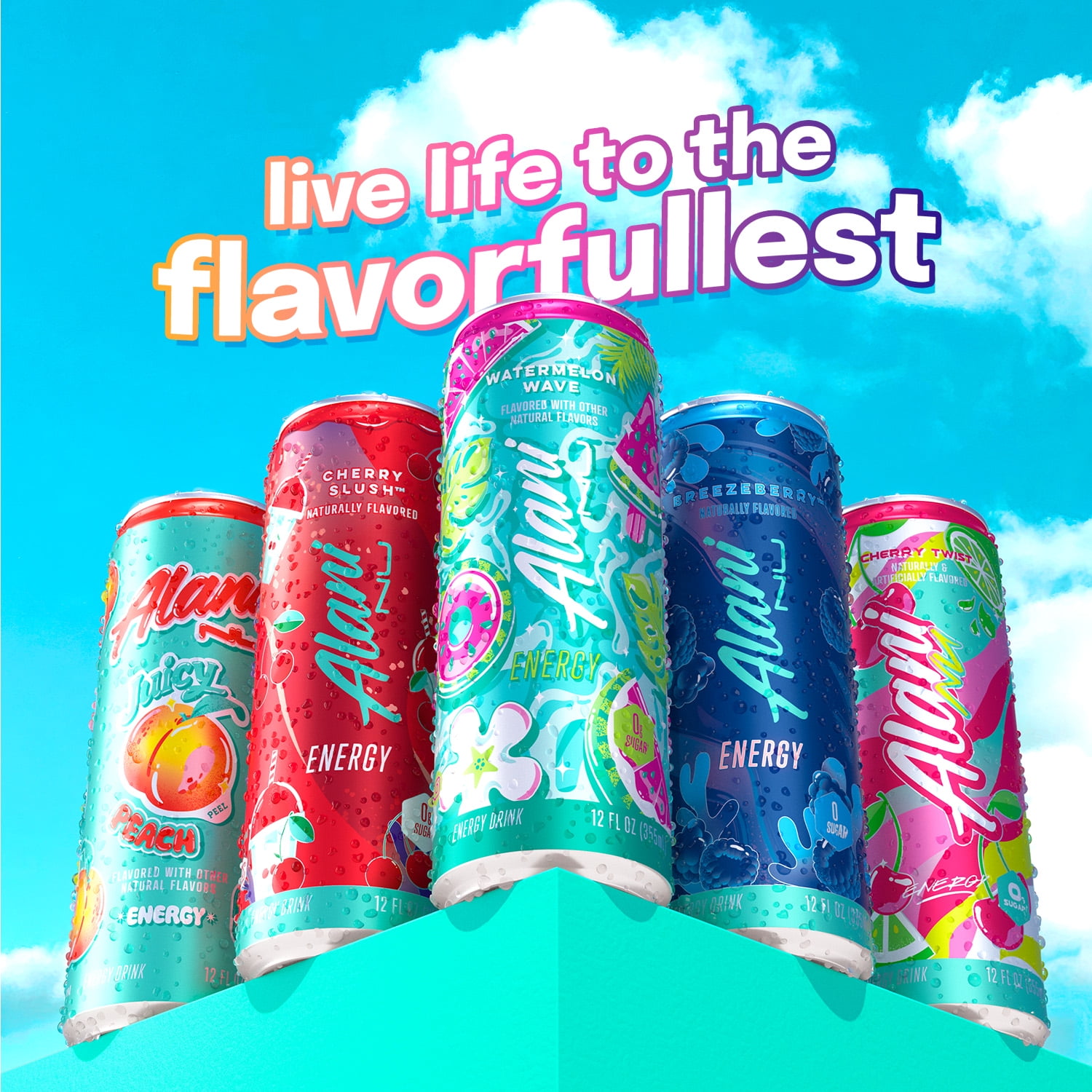 Alani Nu Sugar Free Energy Drink, Watermelon Wave, 12 fl oz, 12 Pack, Cans, 200mg Caffeine