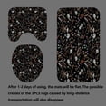 thumbnail image 4 of 4PCS Black Floral Shower Curtain Set, Waterproof Fabric Shower Curtain, Non-Slip Bathroom Rugs, Vintage Flower White Peony Pink Rose Blossom Plant Spring Victorian Boho Floral Bathroom Decor, 4 of 7