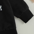 thumbnail image 6 of Otqutp Round Neck Clothes for Baby Toddler Boys Halloween Autumn Sports Style Long Sleeve Round Neck Pullover Suit Solid Color Tie with Pocket Pants(Black,18-24 Months), 6 of 9