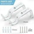 thumbnail image 4 of ColourTree White 4 Pack Adjustable Curtain Rod Bracket,Wall Bracket for Mount,Metal Curtain Rod Wall Bracket , Durable and Stable, 4 of 4