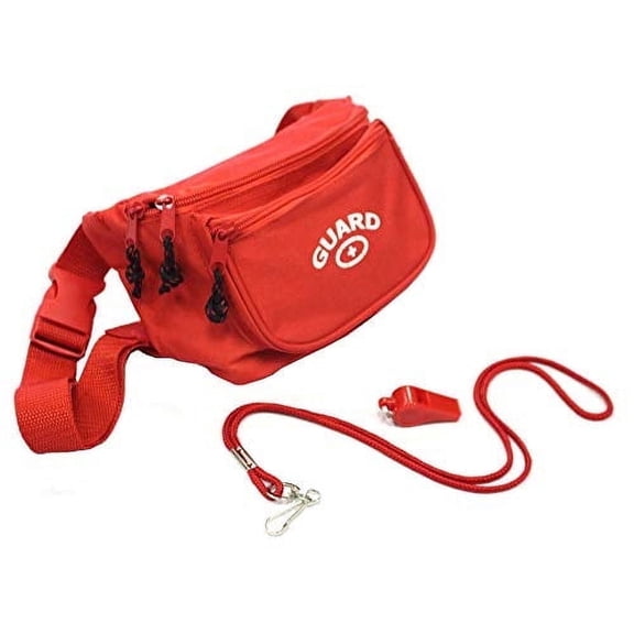 Adoretex Guard Fanny Pack Whistle with Lanyard Equipment Set (WBS-001) Red