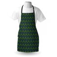 thumbnail image 4 of Wave Apron, Abstract Chevron Zigzag Inspired Geometric Motif Depiction in Vibrant Colors, Unisex Kitchen Bib with Adjustable Neck for Cooking Gardening, Adult Size, Indigo Apple Green, by Ambesonne, 4 of 4