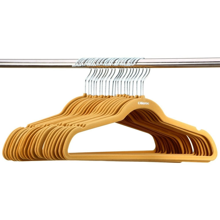 Ollieroo 50 Pack Velvet Clothes Hangers, Non-Slip Hangers with