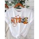 thumbnail image 1 of Women's Halloween Nurse Graphic T-Shirt - Black Short Sleeve Crew Neck Casual Top with Spooky Motifs, Bats & Pumpkins Print, Machine Washable for Summer, Spring & Year-Round Wear, Halloween C, 1 of 5