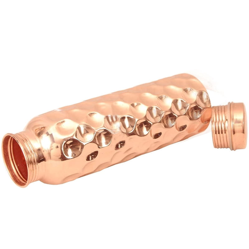 WellSip Copper Bottel | 100% Pure Copper Diamond cut Water Bottle 1000 ML