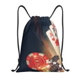 thumbnail image 1 of Gaeub Casino Poker Chips Drawstring Backpack Bag Sport Gym Sackpack Heavy Duty String Backpack for Men Women-Small, 1 of 6
