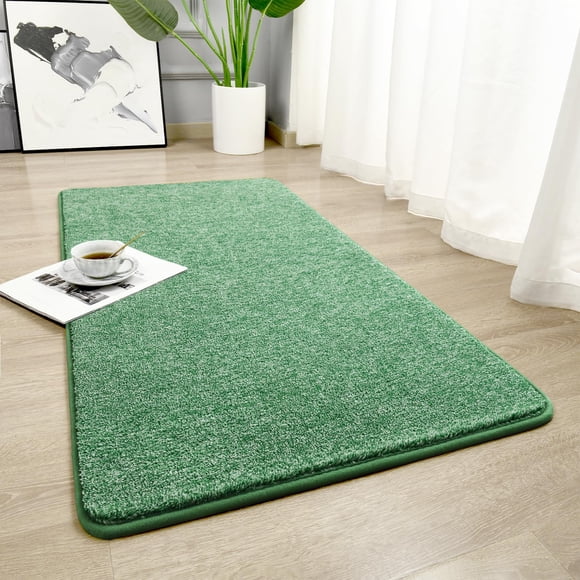 Rug Chicrug de espuma viscoelástica de pelo bajo, 61 x 122 cm, color verde