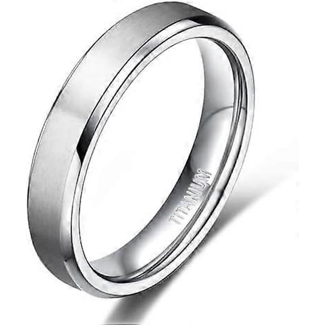 Titanium Rings 4MM 6MM 8MM 10MM Wedding Band in Comfort Fit Matte for Men Women Size 3-15