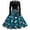 Blue, variant on SRZYMJ 1950s Vintage Christmas Dress for Women Long Sleeve Crew Neck 1950s Vintage Printed Evening Prom Dresses with Belt