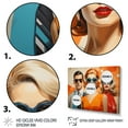 thumbnail image 3 of Designart "Retro Portraits Mid Century Orange Nostalgia II" Fashion Floater Framed Canvas Wall Art, 3 of 7