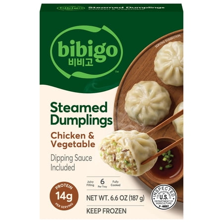 Bibigo Frozen Chicken & Vegetable Steamed Dumplings, 6.59 oz