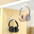 thumbnail image 2 of Headphone Hook - Adhesive Gaming Headphone Stand Hanger, For Most Headphones - White (2-Pack), 2 of 12