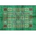 thumbnail image 1 of Ahgly Company Indoor Rectangle Abstract Turquoise Blue Modern Area Rugs, 8' x 10', 1 of 4