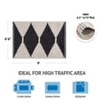 thumbnail image 4 of Madison Park Woven Turkish Area Rug, Black/Ivory - 6x9', 4 of 5