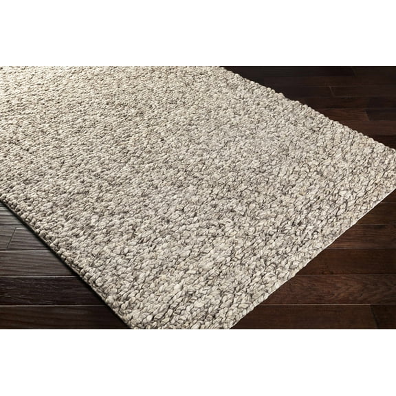 Hauteloom Rockfield Wool Living Room, Bedroom Area Rug - Natural Fibers - Black, Cream - 2' x 3'