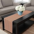 thumbnail image 4 of Burnt Orange Stripe Table Runner 72 Inches Long, Farmhouse Striped Abstract Art Kitchen Coffee Dining Table Decoration for Home Party Birthday Wedding Home Decor 14x72 Inches, 4 of 8