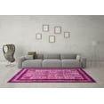 thumbnail image 3 of Ahgly Company Indoor Round Abstract Pink Modern Area Rugs, 6' Round, 3 of 4