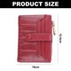 thumbnail image 2 of Cartera para mujer de piel con bolsillo pequeño plegable con cremallera y tarjetero con ventana para identificación, 2 of 5