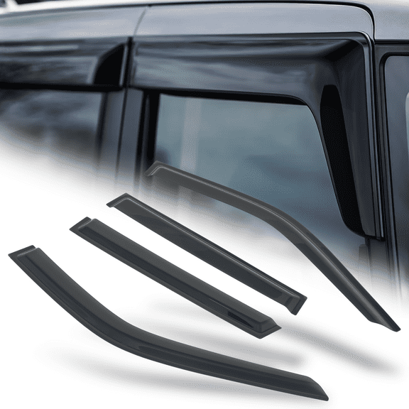 M-AUTO 4Pcs Smoke Window Visor Shade Vent Sun Wind Rain Deflector for 18-23 Ford Expedition