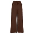 thumbnail image 5 of SBYOJLPB Womens High Waist Wide Leg Trousers Solid Color Straight Long Pants with Soft Fabric and Drawstring Elastic Waist for Casual Everyday Wear​, 5 of 8
