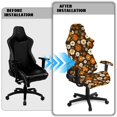 thumbnail image 6 of SCRAWLGOD Sunflower Daisy Print Stretch Gaming Chair Cover for Cats Non Slip Washable Furniture Protector Breathable Office Chair Slipcover with Armrest Covers, 6 of 9