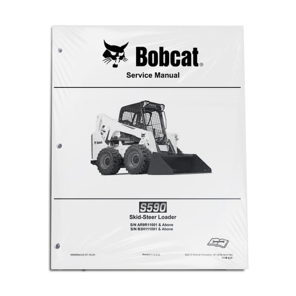 Bobcat S590 Skid Steer Loader Workshop Repair  Service Manual - Part Number # 6990685